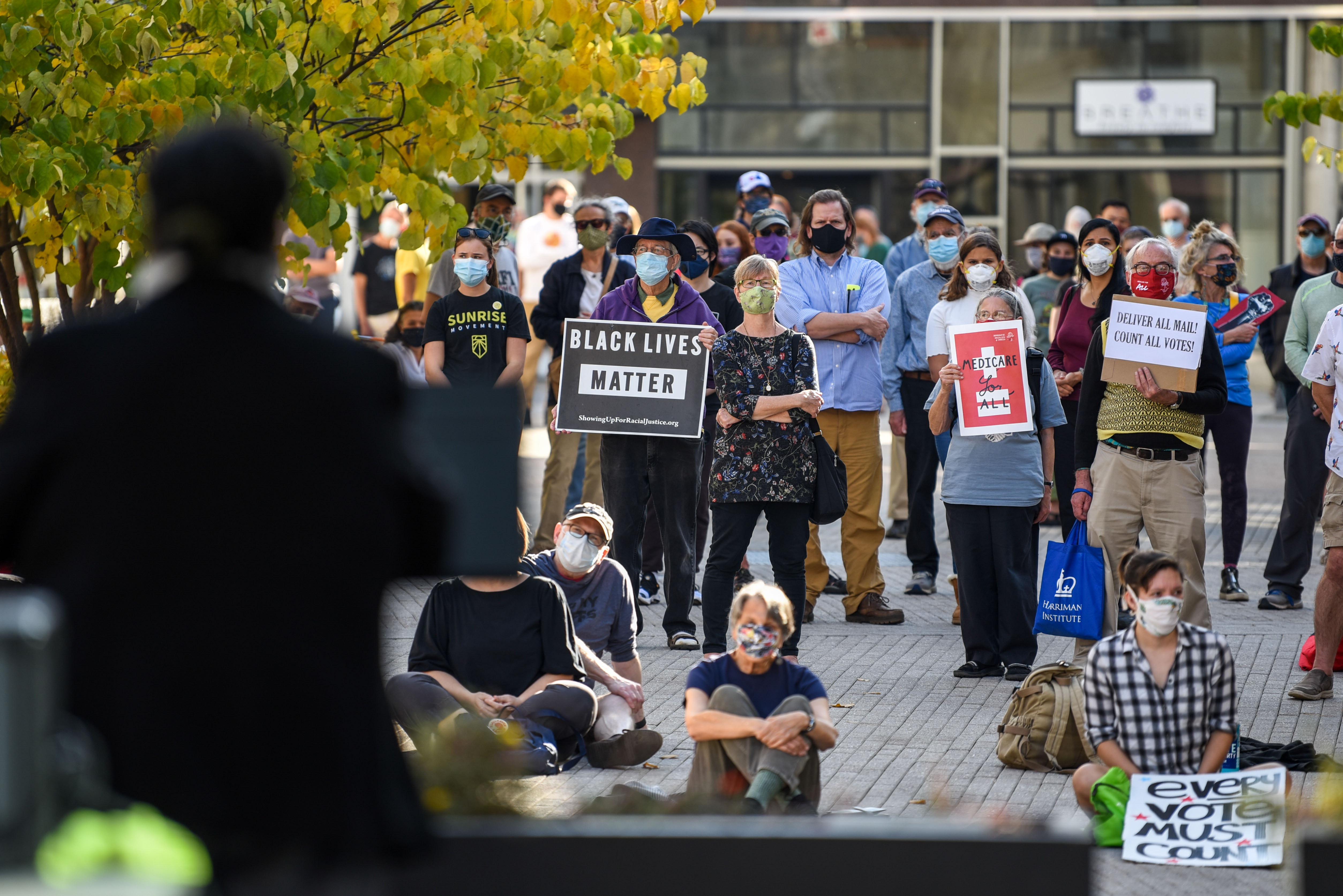 Crowd Gathers on Commons to Celebrate Trump’s Defeat, Encourage Ongoing ...