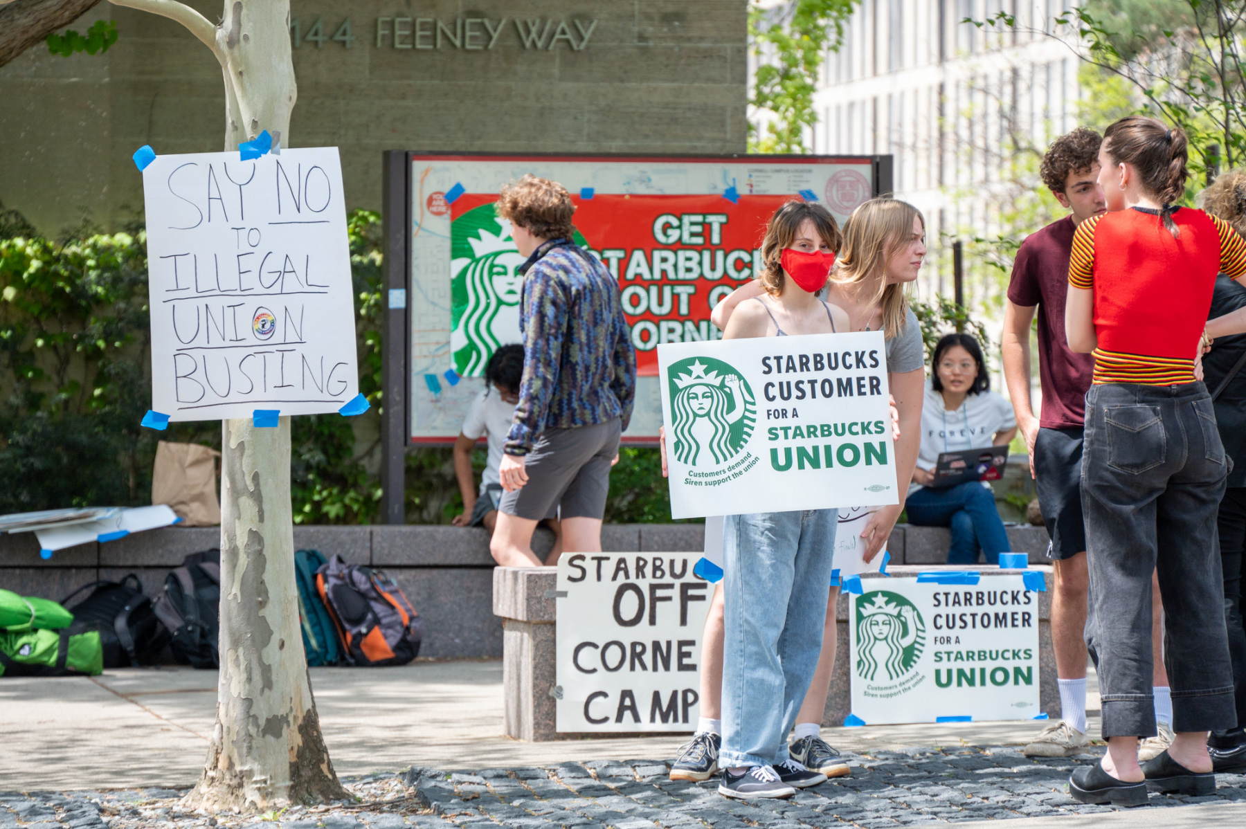 May 17, 2023: The Cornell University Chapter of the American Association of University Professors unanimously voted to support student protests against Starbucks’ presence on Cornell’s campus, citing the company’s targeting of Starbucks union members. President Martha Pollack responds to the Student Assembly resolutions, stating that their contract with Starbucks ends in 2025 and that the University would start to review the contract and consider future vendors in Fall 2024. Credit: Ming DeMers/Sun Assistant Photography Editor